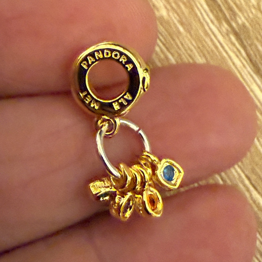 Pandora Gold Bracelet With Colorful Charms View 2